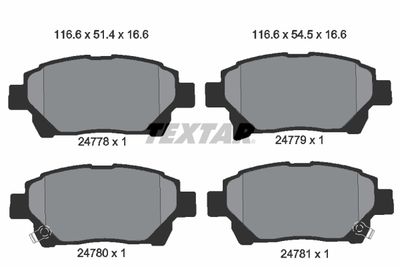 Brake Pad Set, disc brake TEXTAR 2477801