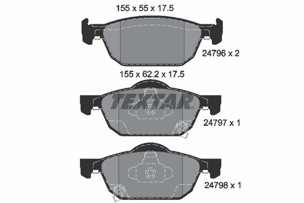 TEXTAR 2479601 Brake Pad Set, disc brake
