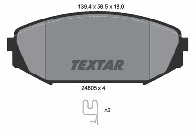 Brake Pad Set, disc brake TEXTAR 2480501