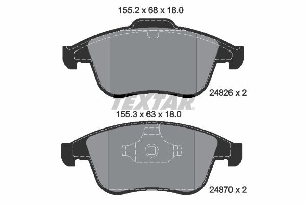 TEXTAR 2482601 Brake Pad Set, disc brake