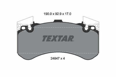 Brake Pad Set, disc brake TEXTAR 2484701