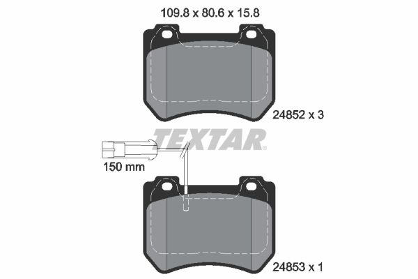 TEXTAR 2485201 Brake Pad Set, disc brake
