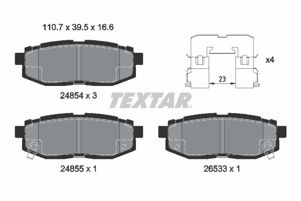 TEXTAR 2485401 Brake Pad Set, disc brake