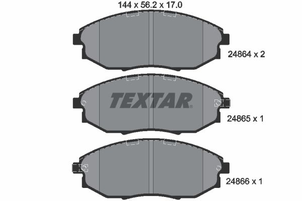TEXTAR 2486401 Brake Pad Set, disc brake