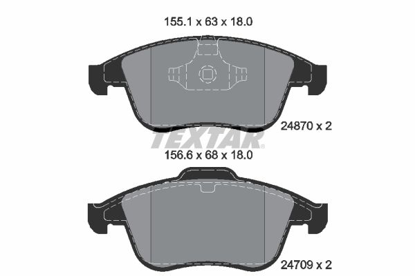 TEXTAR 2487001 Brake Pad Set, disc brake