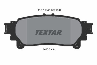 Brake Pad Set, disc brake TEXTAR 2491801