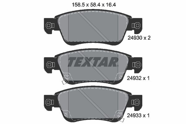 TEXTAR 2493001 Brake Pad Set, disc brake