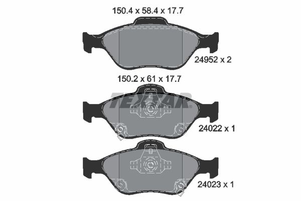 TEXTAR 2495201 Brake Pad Set, disc brake