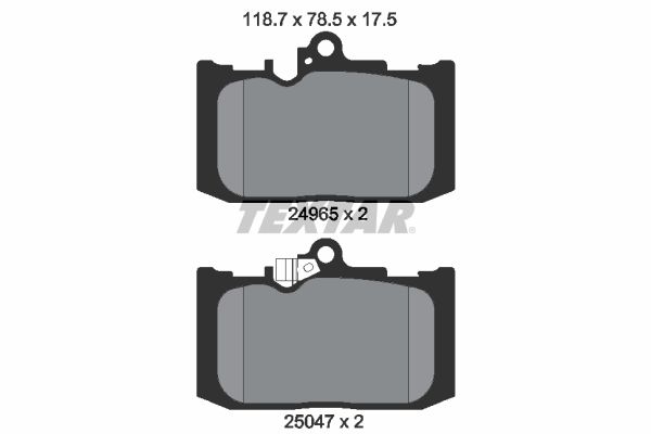 TEXTAR 2496501 Brake Pad Set, disc brake