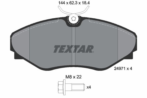 TEXTAR 2497101 Brake Pad Set, disc brake
