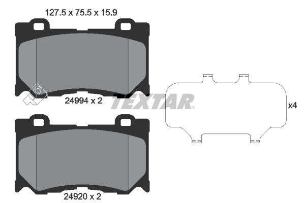 TEXTAR 2499401 Brake Pad Set, disc brake