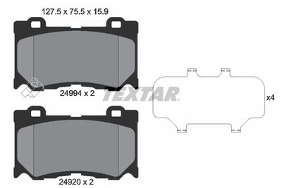 Brake Pad Set, disc brake TEXTAR 2499401