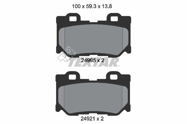 TEXTAR 2499501 Brake Pad Set, disc brake