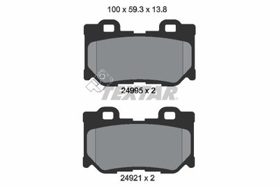 Brake Pad Set, disc brake TEXTAR 2499501