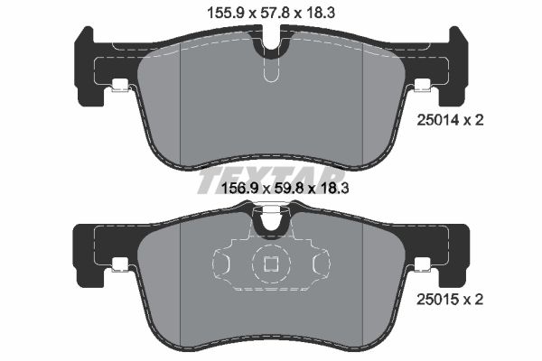 TEXTAR 2501401 Brake Pad Set, disc brake
