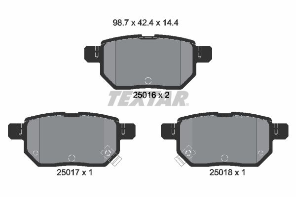 TEXTAR 2501601 Brake Pad Set, disc brake