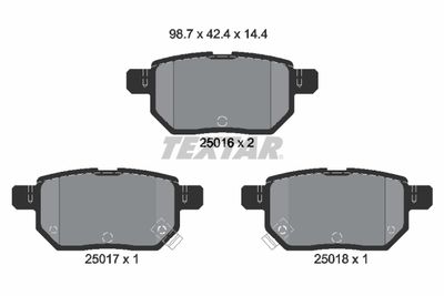 Brake Pad Set, disc brake TEXTAR 2501601