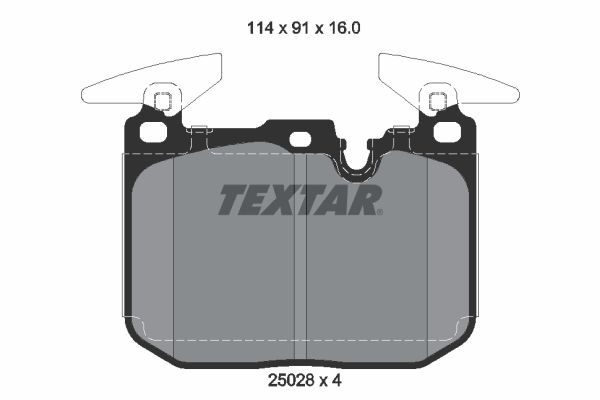 TEXTAR 2502807 Brake Pad Set, disc brake