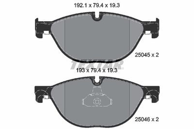 Brake Pad Set, disc brake TEXTAR 2504501