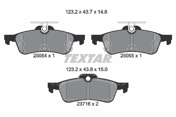 TEXTAR 2505401 Brake Pad Set, disc brake
