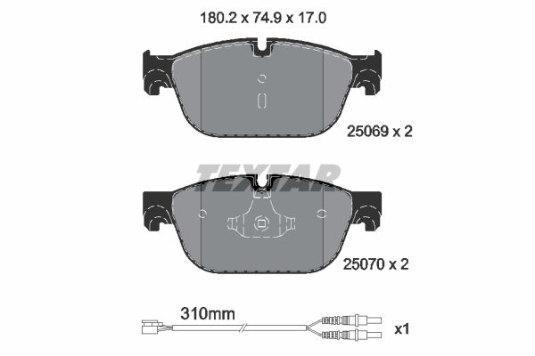 TEXTAR 2506901 Brake Pad Set, disc brake