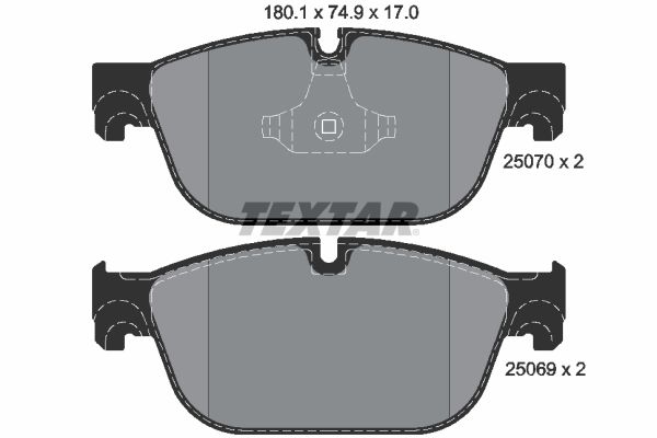 TEXTAR 2507001 Brake Pad Set, disc brake