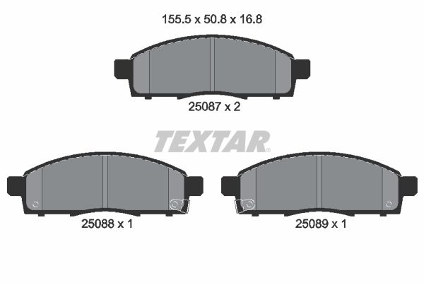 TEXTAR 2508701 Brake Pad Set, disc brake