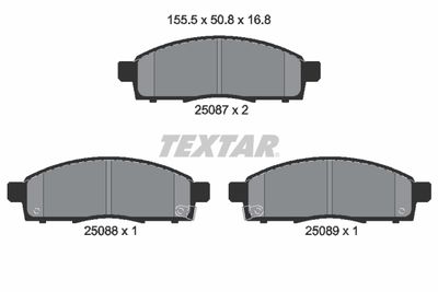 Brake Pad Set, disc brake TEXTAR 2508701