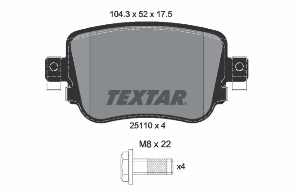 TEXTAR 2511003 Brake Pad Set, disc brake