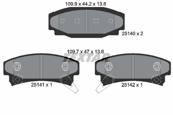 TEXTAR 2514001 Brake Pad Set, disc brake