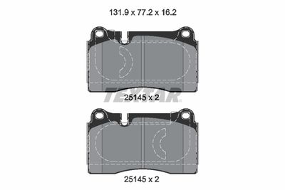 Brake Pad Set, disc brake TEXTAR 2514501