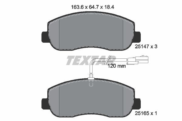 TEXTAR 2514701 Brake Pad Set, disc brake