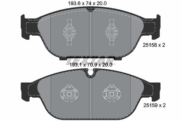TEXTAR 2515802 Brake Pad Set, disc brake