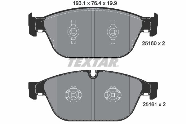 TEXTAR 2516002 Brake Pad Set, disc brake