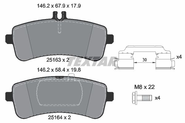 TEXTAR 2516301 Brake Pad Set, disc brake