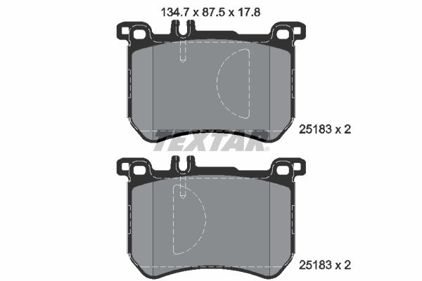TEXTAR 2518301 Brake Pad Set, disc brake