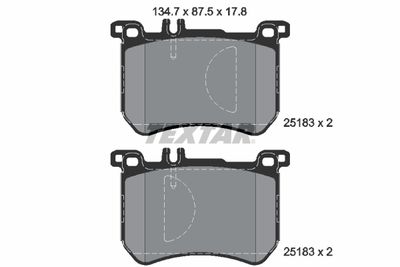 Brake Pad Set, disc brake TEXTAR 2518301