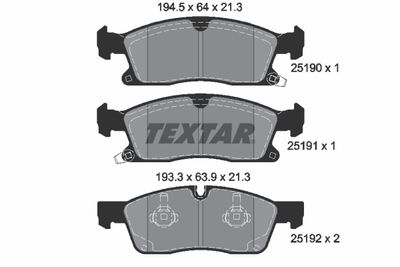 Brake Pad Set, disc brake TEXTAR 2519001