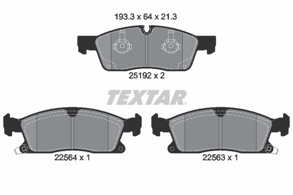 TEXTAR 2519207 Brake Pad Set, disc brake