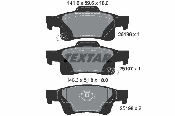 TEXTAR 2519601 Brake Pad Set, disc brake
