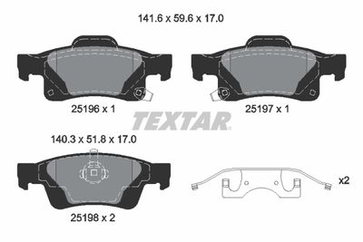 Brake Pad Set, disc brake TEXTAR 2519603