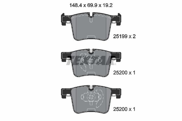 TEXTAR 2519901 Brake Pad Set, disc brake