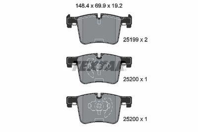 Brake Pad Set, disc brake TEXTAR 2519901