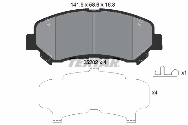 TEXTAR 2520201 Brake Pad Set, disc brake