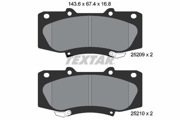 TEXTAR 2520901 Brake Pad Set, disc brake