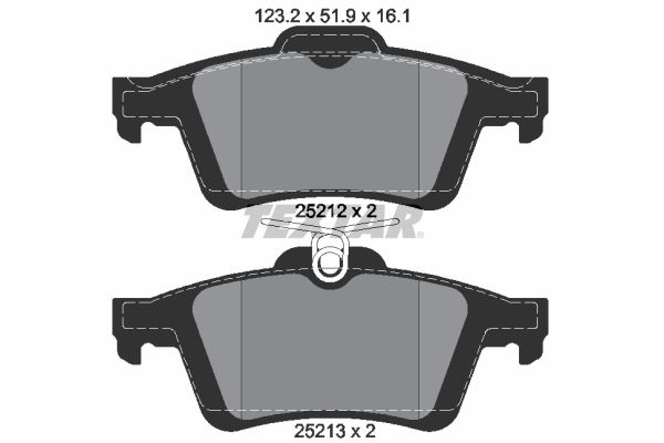 TEXTAR 2521201 Brake Pad Set, disc brake