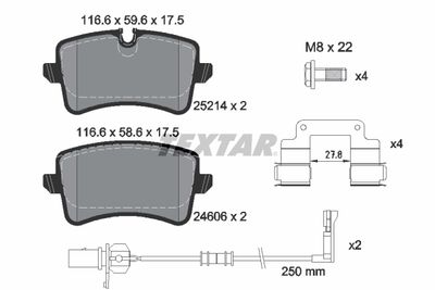 Brake Pad Set, disc brake TEXTAR 2521405