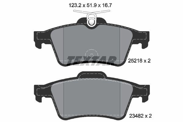 TEXTAR 2521801 Brake Pad Set, disc brake