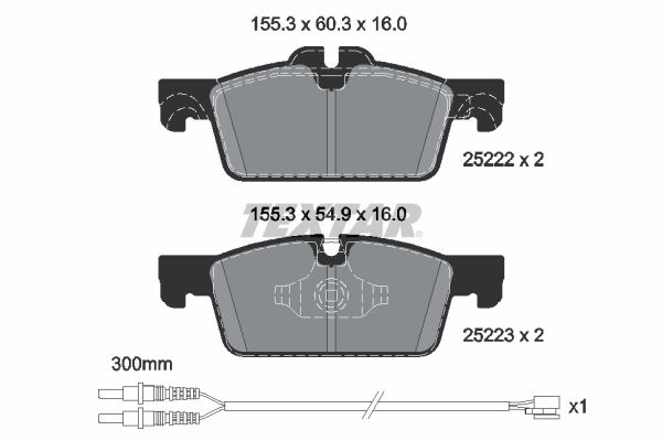 TEXTAR 2522204 Brake Pad Set, disc brake