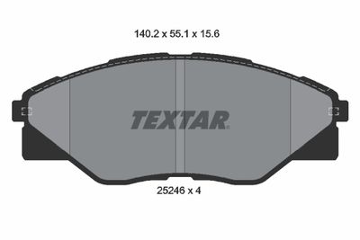 Brake Pad Set, disc brake TEXTAR 2524601